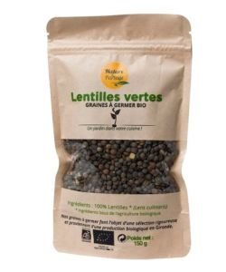 Lentilles vertes - Graines à germer BIO, 150 g